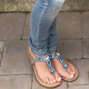 BCBG jewel sandals